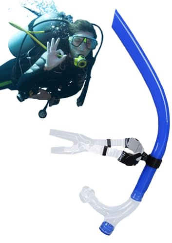 Fyrdyn Mascherina Subacquea | Boccaglio Portatile Per Nuoto,Allenamento Fascia Regolabile Boccaglio In Silicone Tubo