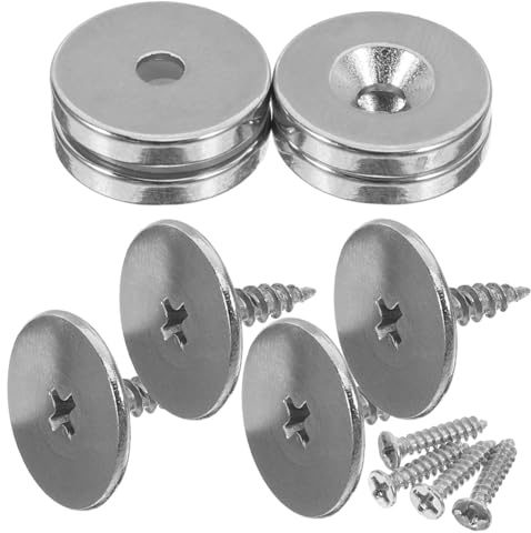 LOORGVEL 4sets Ultra-Thin Magnetic Cabinet Door Catch with Screw Robust Round Magnetic Catch for Glass and Cabinet Doors Compact Design for Small Spaces Easy Installation Reliable Hold for