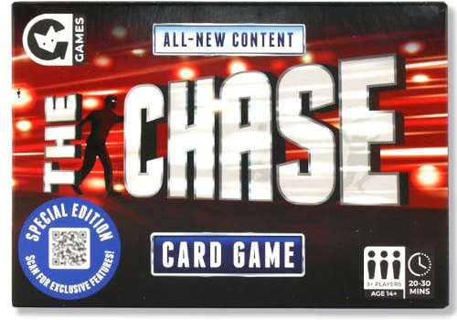 Ginger Fox The Chase Special Edition Card Game | Family Trivia Quiz Age 14+ | Outrun the Chaser in a fast-paced general knowledge quiz! Answer multiple-choice questions, take risks & bank your cash.