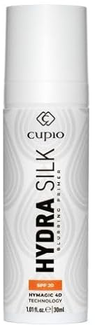 Cupio Hydra Silk Blurring Primer – Feuchtigkeitsspendender Make-up Primer mit Blur-Effekt, HYMAGIC-4D Hyaluronsäure, SPF 20, glättet Poren & Linien