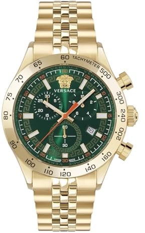 Versace Herren Uhr Armbanduhr Chronograph Edelstahl Hellenyium VE2U01225