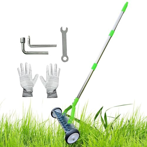 Dethatcher Rake Adjustable Handle Heavy Duty Cleaning