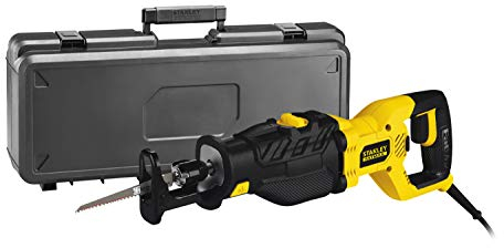 Stanley FATMAX Scie Sabre Filaire et Compacte 1050W 3500 cps/mn Longueur de Course 28 mm Coupe Rapide Semelle Ajustable Changement de Lame Sans Outils Câble Caoutchouc 4m Gamme FATMAX FME365K-QS