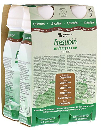 Fresenius Kabi Fresubin Hepa Drink Cappuccino Trinkflasche, 4 x 200 ml, 1er Pack (1 x 2,75 kg)