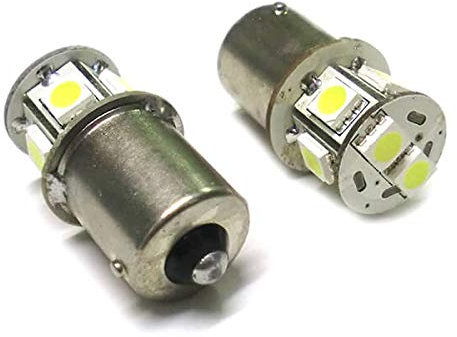 Lampe LED Canbus BA15S G18.5 R10W Aucune erreur Blanc 12V Pieds droits Feux de position 7 Smd 5050