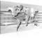 Runa Art Wandbild Weltkarte 1 Teilig 100 x 40 cm Modern Bild auf Vlies Leinwand Abstrakt Silber Büro Wohnzimmer Grau 107912c