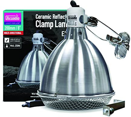 Arcadia Ceramic Reflector Clamp Lamp, 200 mm
