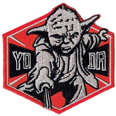 Star Wars Yoda 7,5 cm * 7,3 cm Bügelbild Aufnäher Applikation The Clone Wars Starwars Emblem Wappen