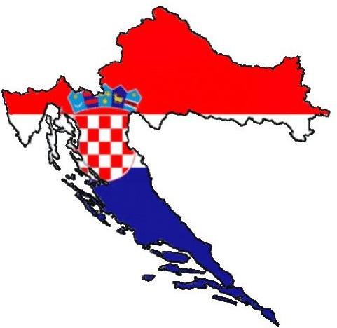 Auto Aufkleber, Car Sticker HRVATSKA Kroatien, Croatia. Konturgeschnitten. (ca. 16 cm)