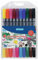 Stylex 66565 - Zweispitz-Fasermalstifte, Doppelfasermaler im 10er Etui, 10 Farben mit dicker und dünner Malspitze