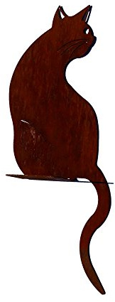 ARTTEC Katze sitzend - ganzjährige Rostdeko - hochwertige Gartendeko aus Metall - Rost Deko für Garten, Balkon & Terasse - Metall Deko zum Aufstellen - Made in Germany
