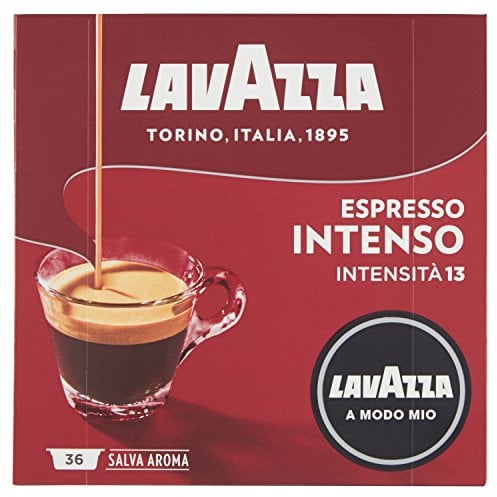 Lavazza Capsule Caffè A Modo Mio Espresso Intenso - 2 confezioni da 36 capsule [72 capsule]