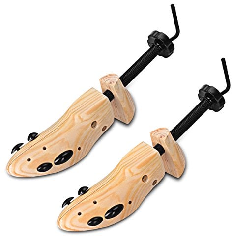APIKA Embauchoirs à chaussures Bois Naturel Ensemble de 2, Taille M