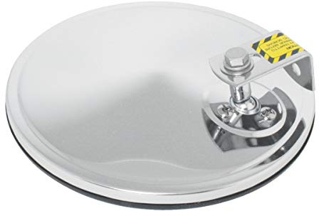 GG Grand General 33341 Stainless Steel 7” Convex Blind Spot Mirror for Trucks, Buses, Utility Vehicles and More – Offset Mount