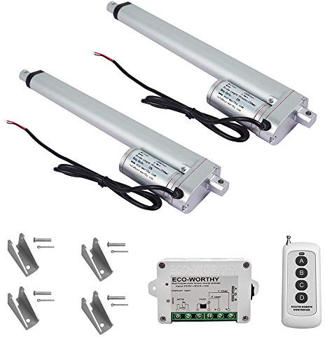DCHOUSE 2 pz 12 Stroke Attuatore lineare 12 Volt 12 V DC 300mm Attuatore di movimento lineare Wireless Kit Telecomando Con Lineare Motore Staffe di Montaggio