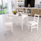 Ensemble Table en Bois + 4 Chaises pour Salle à Manger, Cuisine, Séjour, Café, Blanc - Dakea - Dining Set