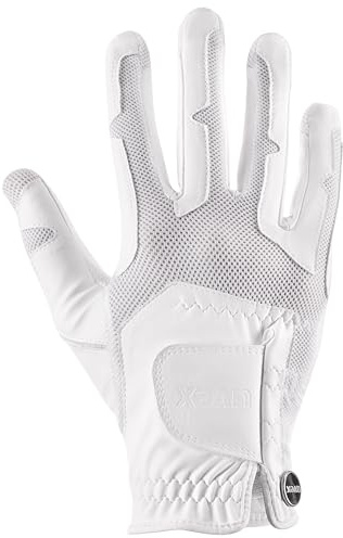 Uvex ventraxion - Flexibler Reithandschuh für Damen und Herren - exzellenter Grip & strapazierfähig - touchscreenfähig - 4D-Stretch an Fingern - White - 8-9