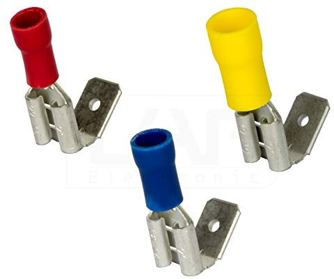 Flachsteckhülsen Abzweigverbinder 0,5-6 mm² DIN Steckverteiler Doppel (10 Stück, 1,5-2,5 mm² blau)