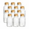 gouveo 12er Set Gewürzgläser 250 ml rund mit Korken - Kleine Korkengläser mit Korkverschluss - Leere Vorratsgläser für Kräuter, Gewürze (CBT250PK)