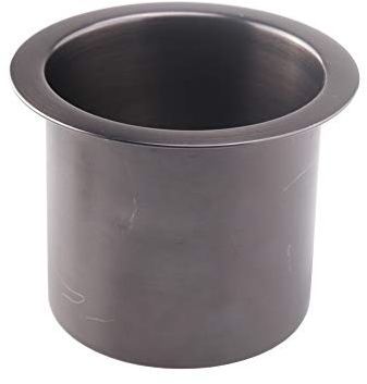 Run Pack of 1 Stainless Steel Drop-in Cup Drink Holder Poker Table Drink Holder (Black)