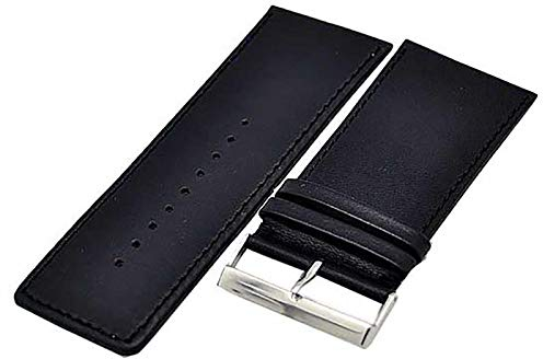 Uhrenarmband Supersoft schwarz extra breit 40mm Kalbleder