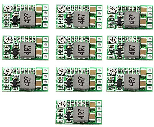 ZkeeShop 10 Stücke Mini Step-Down Stromversorgungsmodul DC 4.5-24V,12V 24V bis 5V 3A Spannungsabwärtswandler Einstellbar 1.8V 2.5V 3.3V 5V 9V 12V Spannungswandler