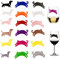 YAVO-EU Glasmarker, 18pcs Weinglas Mark Silikon Wiederverwendbare Glasmarkierer Drinking Buddies Cocktail (cat and dog)