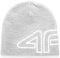 4F Beanie-Mütze für Jungen, für den Alltag, für Schule, Freizeit, Winter, Fitnessstudio, Grau