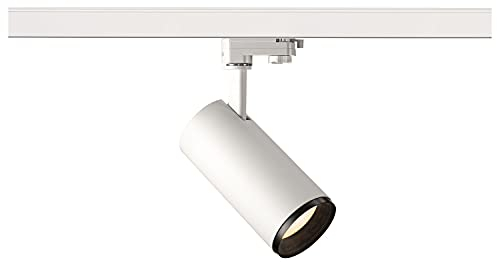 SLV 3 Phasen System Leuchte NUMINOS® PHASE M / LED 3-Phasen-Strahler, Spot, Decken-Strahler, Decken-Leuchte, Schienensystem, Innen-Beleuchtung / 3000K 20.1W 1880lm weiß dimmbar 60Grad