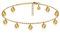 Good.Designs Bracelet de cheville avec plaquettes martelées I Bracelet de cheville en acier inoxydable pour femmes I Bracelet de cheville avec pendentifs texturés (Or)