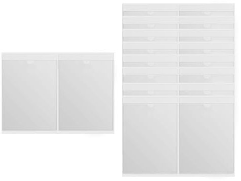 CZAKOMIX 16Stück Etikettenhalter Selbstklebend,15.5*21.8 cm Beschriftungsfenster Selbstklebend Visitenkartenhüllen Selbstklebend Visitenkarten Taschen,für Büro Zuhause Schule