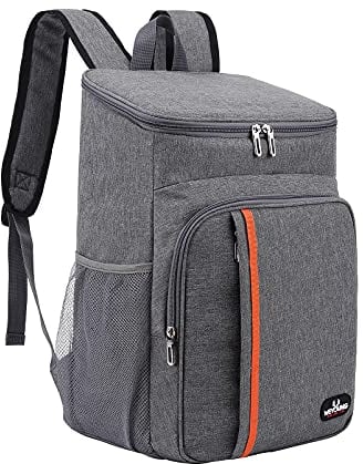 MCXKJ 22L Kühlrucksack Picknicktasche Kühl Rucksack Groß Isoliert Cooler Bag, Männer Frauen für Strand、Picknick、Camping、Grill、BBQ、Wandern Speisen und Getränke(Grau)