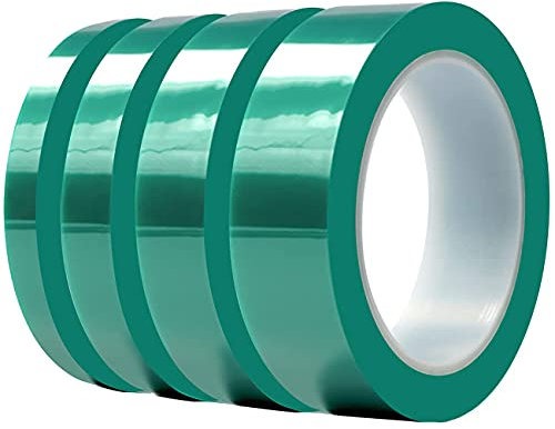 4 Rolls High Temperature Tape, Heat Resistant Temperature Tape Sublimation Heat Transfer Tape for Electronics Printing DIY Crafts on T-Shirt Fabrics Width 10/20/25/30mm Length 30M/100ft