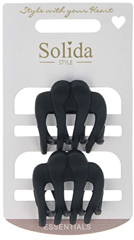 Solida Essentials Wasserwellklammer, Krakenform, matt, schwarz, 1 Stück