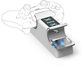 Hama Ladestation für Playstation 5 Controller (Zwei PS5 Controller gleichzeitig Laden, Aufladestation für Sony DualSense Wireless Controller, PS5 Charger Docking Station mit Ladekabel 0,5 m) weiß