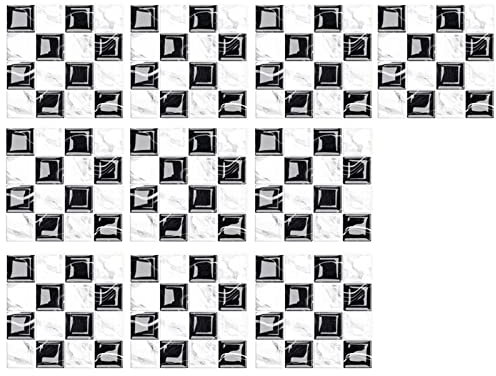 Ornamente für Zuhause, 10 Stück, umweltfreundlich, wasserdicht, PVC, abnehmbar, 3D-Fliesenaufkleber, Wandkunst, Dekoration für Zuhause