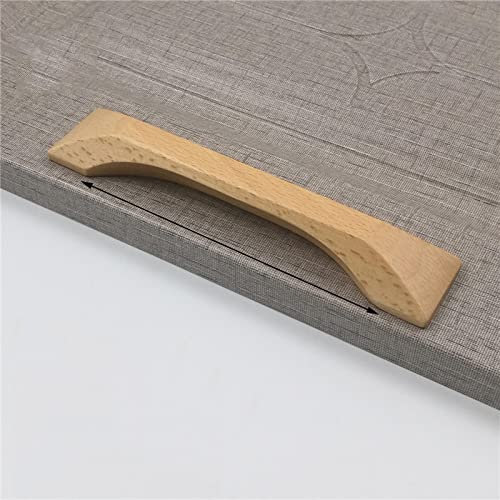Griff Eiche Massivholz Schubladengriff Möbelgriff Holzgriff,natur möbelgriff eiche,Holz Natürliche Holzschubladenknöpfe Kommode Holztürgriffe,griffe kleiderschrank (192mm(7.6in),Beechwood)