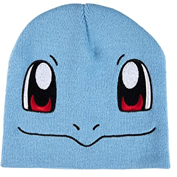Bioworld Pokemon Squirtle Beanie-Mütze, Bestickt, Einheitsgröße, Lizenzprodukt, Blau, Blau, Einheitsgröße
