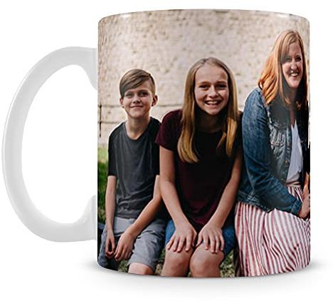 Personalised Multi Photo Collage Mug - 11oz White Ceramic, Memorable Gift for Family, Friends, Birthday, Any Special Occasion - Coffee Tea Mug (1 Photo)