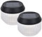 Solar Tischleuchte Diva,tragbare Tischleuchte als 2er Set,Solarlampe, Mattschwarze & geriffeltes Glas, ,Ladefunktion,Solarleuchte