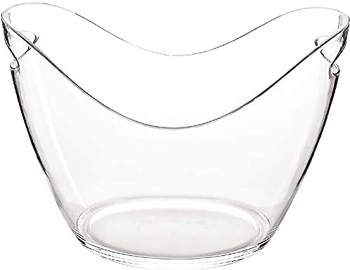 EBOOBA Seau à Glace Seau à Vin, Bac en Plastique de 4 litres pour et FêTes, pour Le Vin, Le Champagne, Le Bar à Cocktails