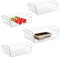 WEERSTONE Lot de 4 paniers de rangement suspendus en métal pour cuisine, bureau, garde-manger, salle de bain, placard, blanc
