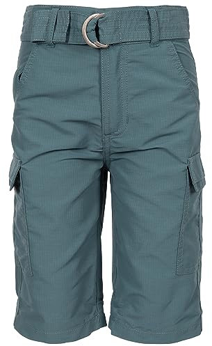 Trespass Kids Cargo Shorts 4 Pockets with Belt Craftly Spruce Green