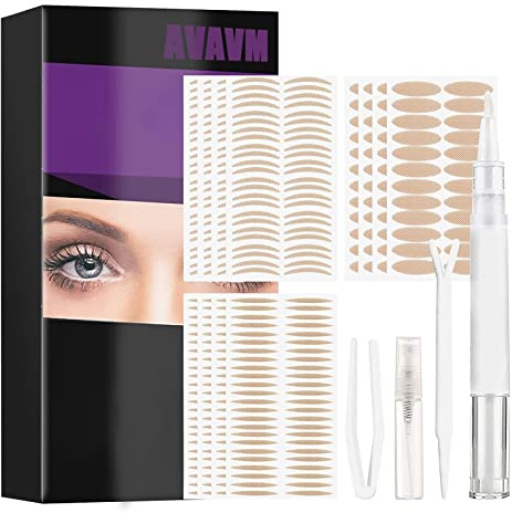 AWAVM Schlupflider Stripes,480 Stück Doppelte Augenlid Stripes,Schlupflid Tapes,Augenlid Stripes Unsichtbar,Wasserfest,Double Eyelid Tapes Lifting ohne OP