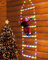 Geemoo LED Weihnachtsmann Leiter Lichterkette - 0.75M LED Weihnachtsbeleuchtung Strombetrieben mit Timer, Speicherfunktion, 8 Modi für Innen Außen Weihnachtsbaum Fenster Weihnachten Deko (Bunt)