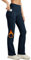 WILLIT Damen Thermo Flare Leggings Winter Fleece gefütterte Yogahose Warm Sportleggins Laufhose Bootcut Hose High Waist mit Taschen Dunkelblau L