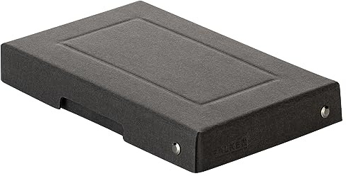 FALKEN 5x PureBox Black aus Recycling-Karton 25 mm hoch DIN A6 | Made in Germany Aufbewahrungsbox mit Deckel Blauer Engel Vegan Geschenkbox Transportbox Schachtel Allzweckbox