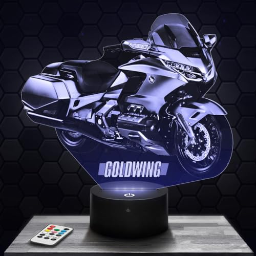 Nachttischlampe Motorrad Goldwing H deko Biker. Geschenkidee Mann objekt Motorrad Goldwing H Nachtlicht Erwachsene deko Zimmer. Weihnachten TOP