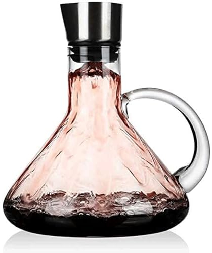 OATTIS Ispessimento Aeratore del Vino personalità Decanter per Whisky Set Cascata Inciso Decanter Veloce Decanter in Vetro di Cristallo Pentola
