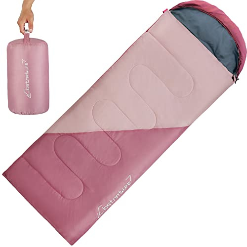 Clostnature Leichter Camping Schlafsack, 3-4 Jahreszeiten Deckenschlafsack | Outdoor Schlafsack Kleinem Packmaß, Schlafsäcke für Erwachsene, Sommer, Winter, Warm, Packsack, Reisen(Reißverschluss links)
